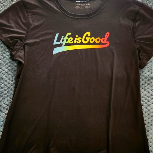 Womens Life is Good tshirt size L - Picture 1 of 1